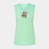 Bella + Canvas - Women's Flowy Scoop Muscle Tank - 8803 Thumbnail