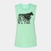 Bella + Canvas - Women's Flowy Scoop Muscle Tank - 8803 Thumbnail