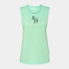 Bella + Canvas - Women's Flowy Scoop Muscle Tank - 8803 Thumbnail