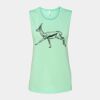 Bella + Canvas - Women's Flowy Scoop Muscle Tank - 8803 Thumbnail