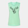 Bella + Canvas - Women's Flowy Scoop Muscle Tank - 8803 Thumbnail