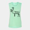 Bella + Canvas - Women's Flowy Scoop Muscle Tank - 8803 Thumbnail