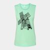 Bella + Canvas - Women's Flowy Scoop Muscle Tank - 8803 Thumbnail