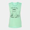 Bella + Canvas - Women's Flowy Scoop Muscle Tank - 8803 Thumbnail