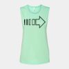 Bella + Canvas - Women's Flowy Scoop Muscle Tank - 8803 Thumbnail