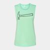 Bella + Canvas - Women's Flowy Scoop Muscle Tank - 8803 Thumbnail