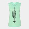 Bella + Canvas - Women's Flowy Scoop Muscle Tank - 8803 Thumbnail