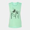 Bella + Canvas - Women's Flowy Scoop Muscle Tank - 8803 Thumbnail