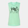 Bella + Canvas - Women's Flowy Scoop Muscle Tank - 8803 Thumbnail