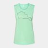 Bella + Canvas - Women's Flowy Scoop Muscle Tank - 8803 Thumbnail