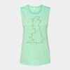 Bella + Canvas - Women's Flowy Scoop Muscle Tank - 8803 Thumbnail
