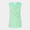 Bella + Canvas - Women's Flowy Scoop Muscle Tank - 8803 Thumbnail