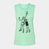 Bella + Canvas - Women's Flowy Scoop Muscle Tank - 8803 Thumbnail