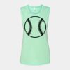 Bella + Canvas - Women's Flowy Scoop Muscle Tank - 8803 Thumbnail