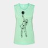 Bella + Canvas - Women's Flowy Scoop Muscle Tank - 8803 Thumbnail