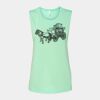 Bella + Canvas - Women's Flowy Scoop Muscle Tank - 8803 Thumbnail