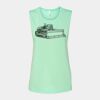 Bella + Canvas - Women's Flowy Scoop Muscle Tank - 8803 Thumbnail