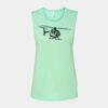 Bella + Canvas - Women's Flowy Scoop Muscle Tank - 8803 Thumbnail