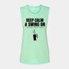 Bella + Canvas - Women's Flowy Scoop Muscle Tank - 8803 Thumbnail