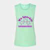 Bella + Canvas - Women's Flowy Scoop Muscle Tank - 8803 Thumbnail